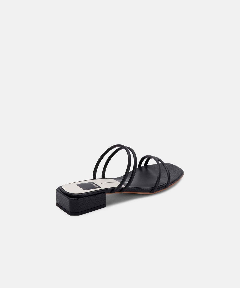 Haize sandals in black stella Clearance
