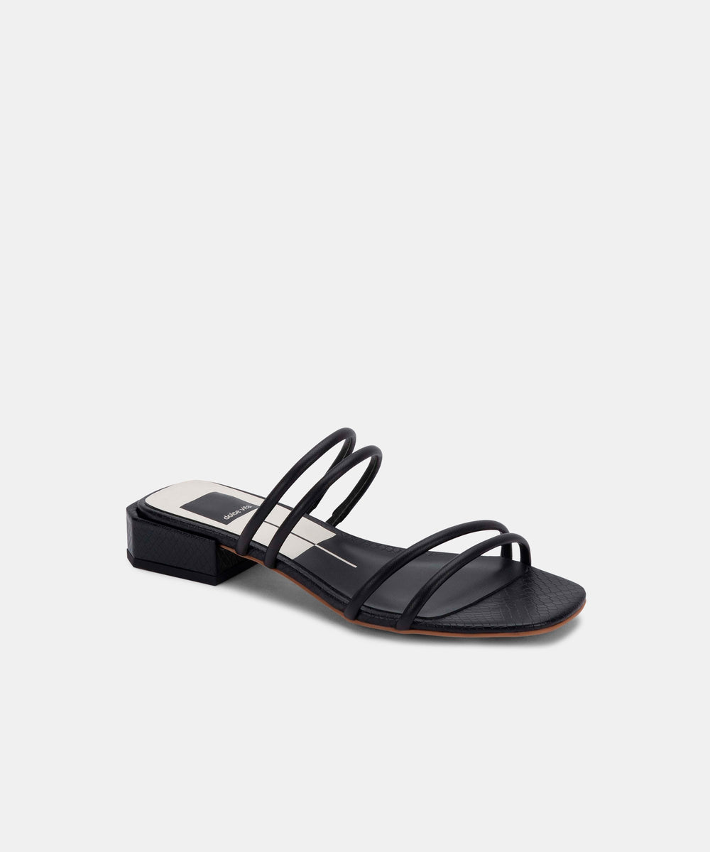 Haize sandals in black stella Clearance
