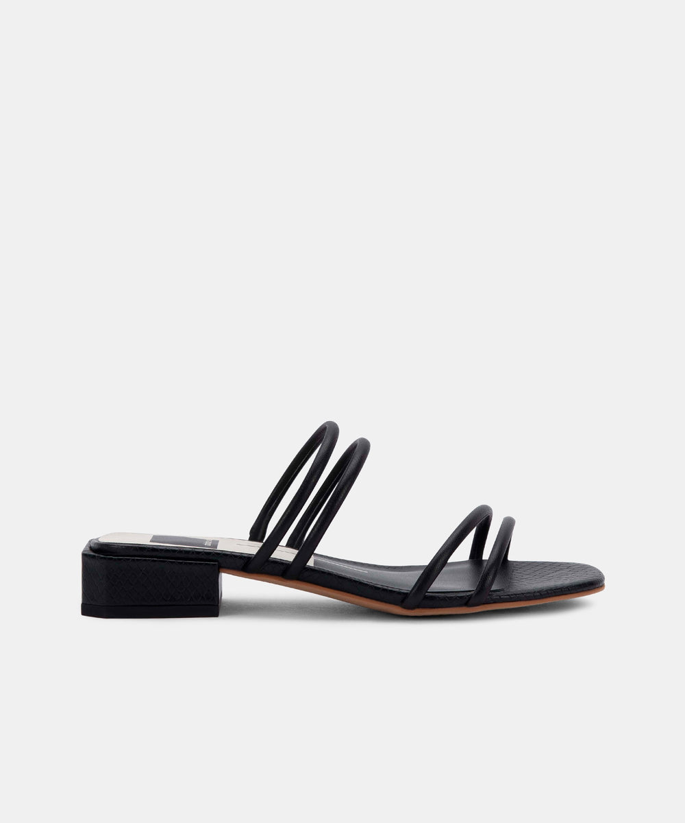 Haize sandals in black stella Clearance