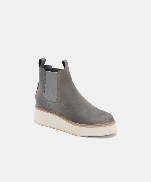 ARLETE BOOTIES IN CHARCOAL SUEDE -   Dolce Vita