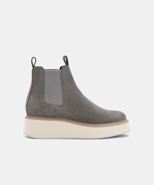 ARLETE BOOTIES IN CHARCOAL SUEDE -   Dolce Vita