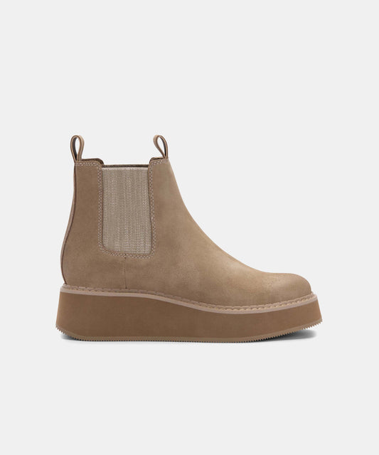 ARLETE BOOTIES IN MUSHROOM SUEDE -   Dolce Vita