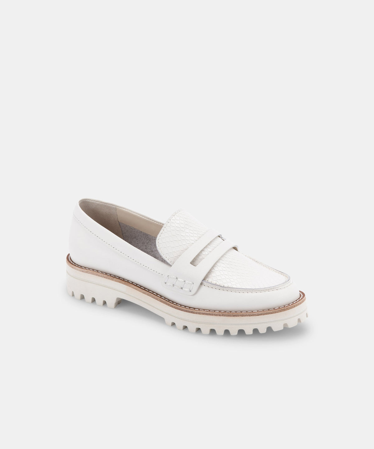AUBREE FLATS IN WHITE LEATHER -   Dolce Vita