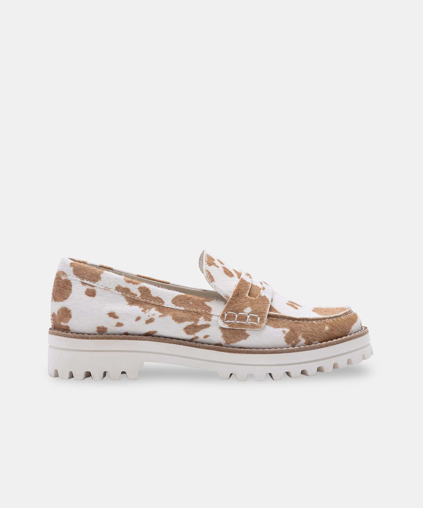 AUBREE FLATS IN TAN TAURUS CALF HAIR -   Dolce Vita