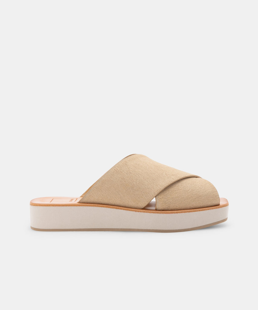 CAPRI SANDALS SAND CALF HAIR -   Dolce Vita