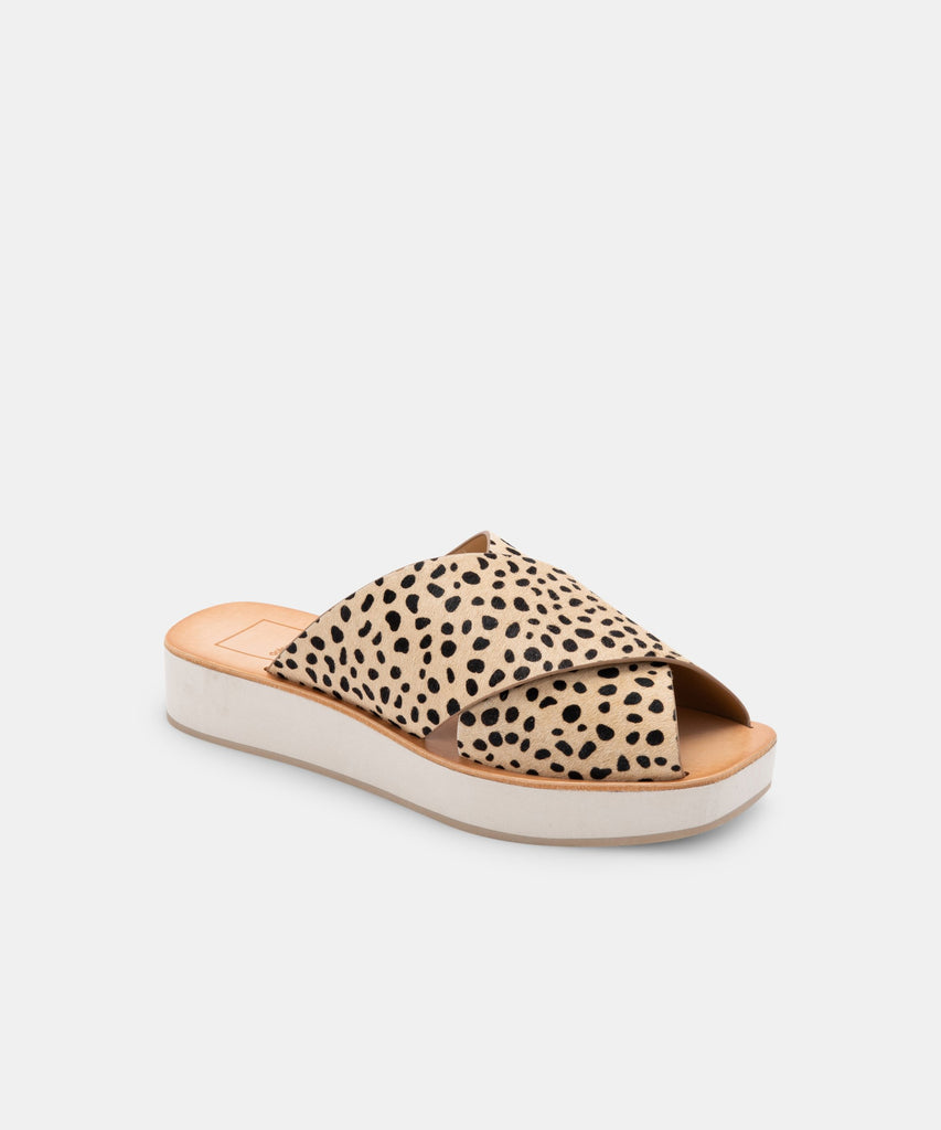CAPRI SANDALS LEOPARD CALF HAIR -   Dolce Vita