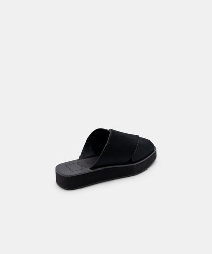 CAPRI SANDALS MIDNIGHT CALF HAIR -   Dolce Vita