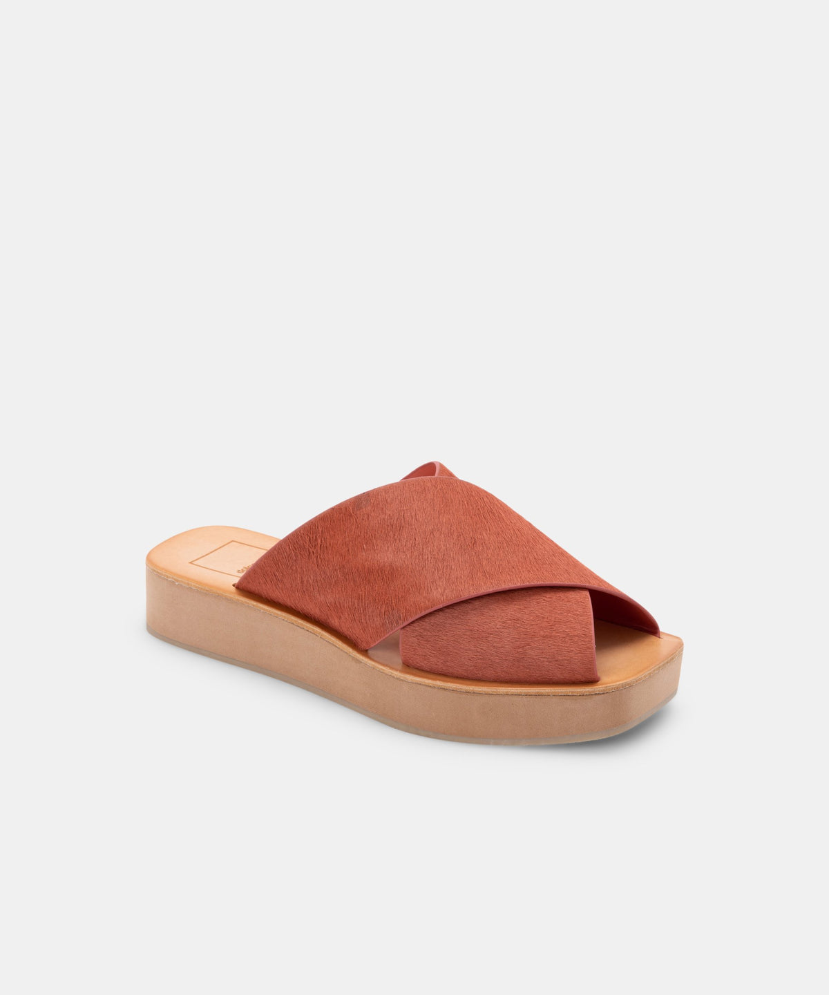 CAPRI SANDALS RUST CALF HAIR -   Dolce Vita
