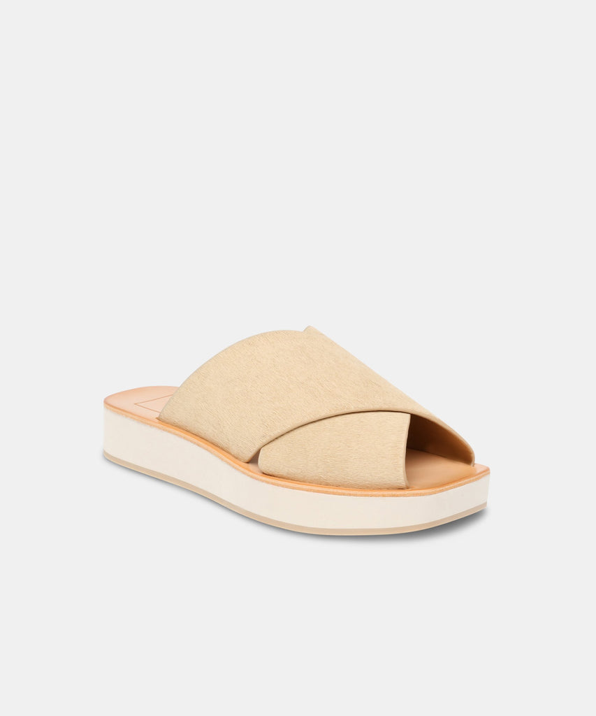 CAPRI SANDALS SAND CALF HAIR -   Dolce Vita