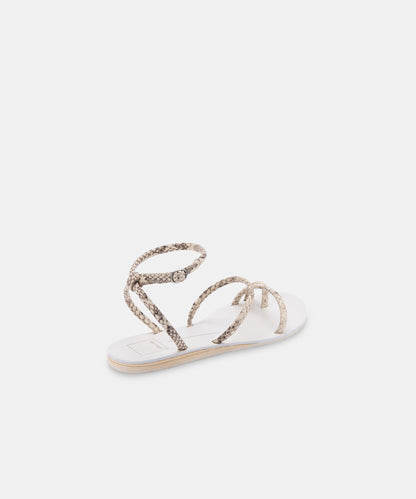 DAREN SANDALS IN BONE EMBOSSED STELLA -   Dolce Vita