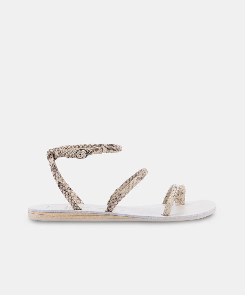 DAREN SANDALS IN BONE EMBOSSED STELLA -   Dolce Vita