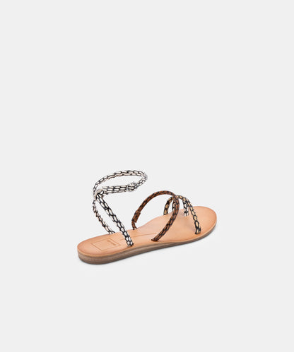 DAREN SANDALS IN COGNAC MULTI COBRA SPOTTED STELLA -   Dolce Vita