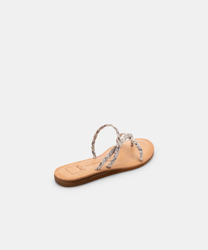 DEXLA SANDALS IN BONE SNAKE PRINT STELLA -   Dolce Vita