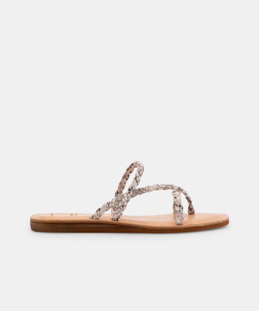 DEXLA SANDALS IN BONE SNAKE PRINT STELLA -   Dolce Vita
