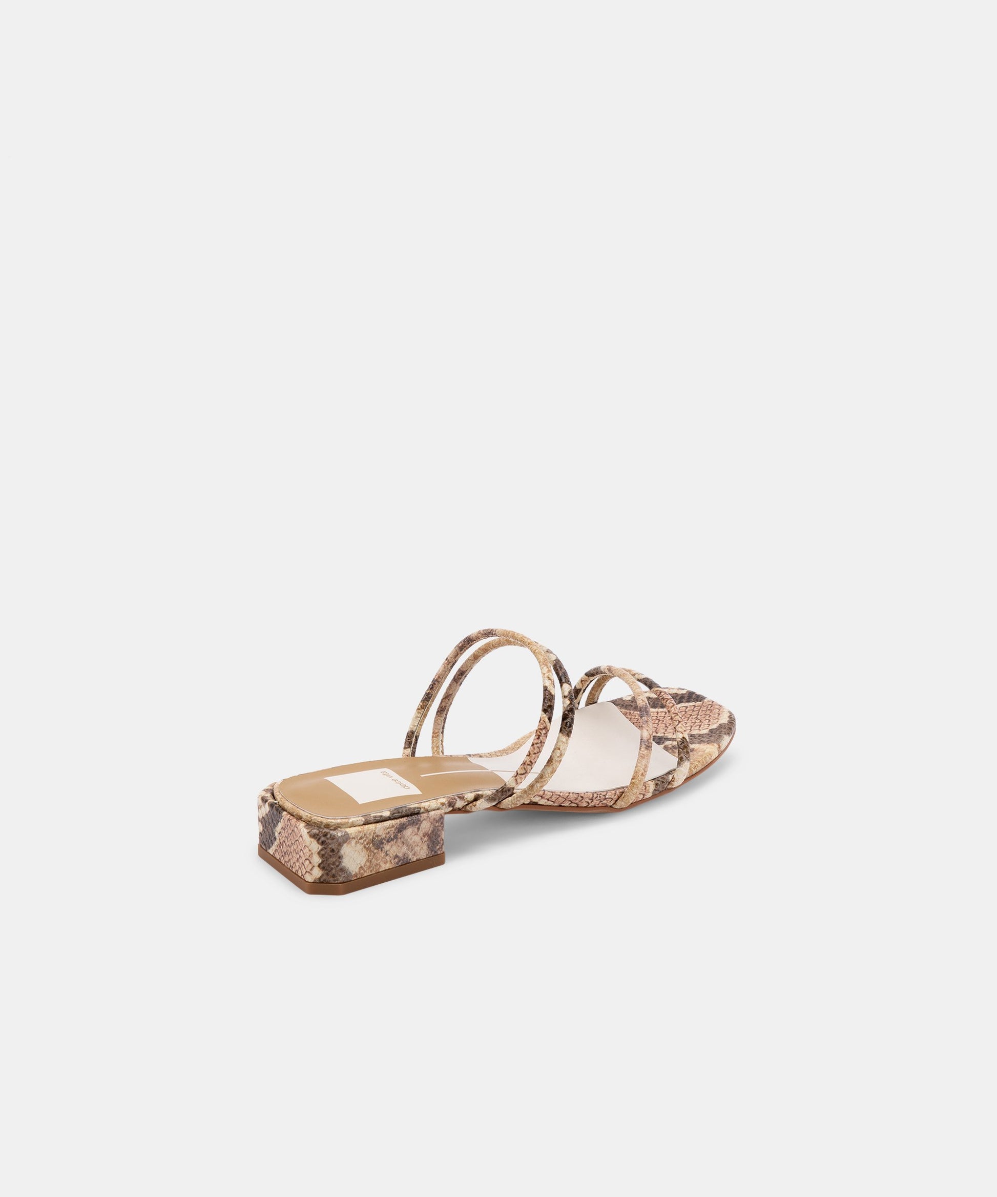 HAIZE SANDALS IN DARK SAND EMBOSSED LEATHER -   Dolce Vita