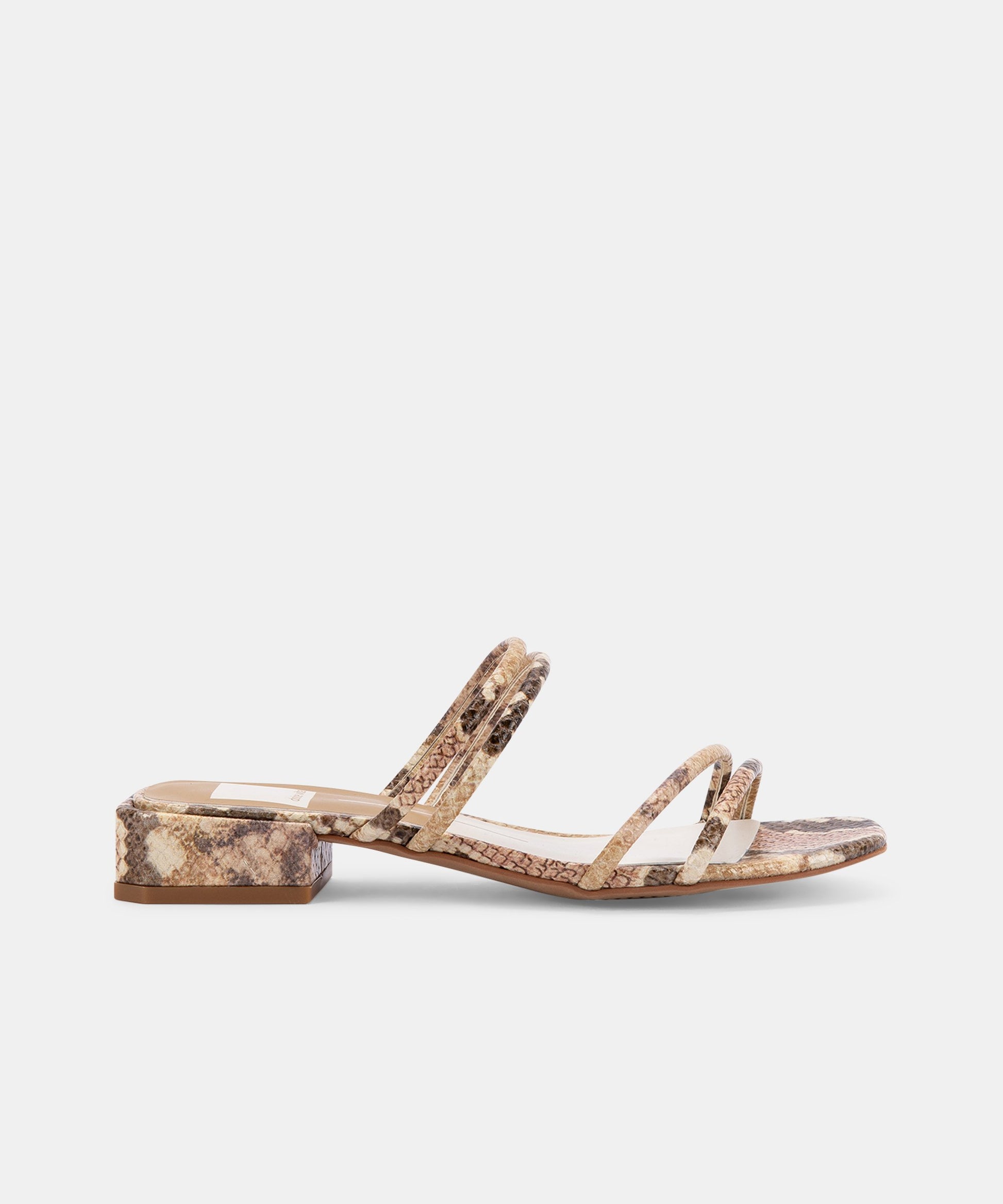 HAIZE SANDALS IN DARK SAND EMBOSSED LEATHER -   Dolce Vita