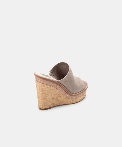 BONNY WEDGES IN ALMOND SUEDE -   Dolce Vita