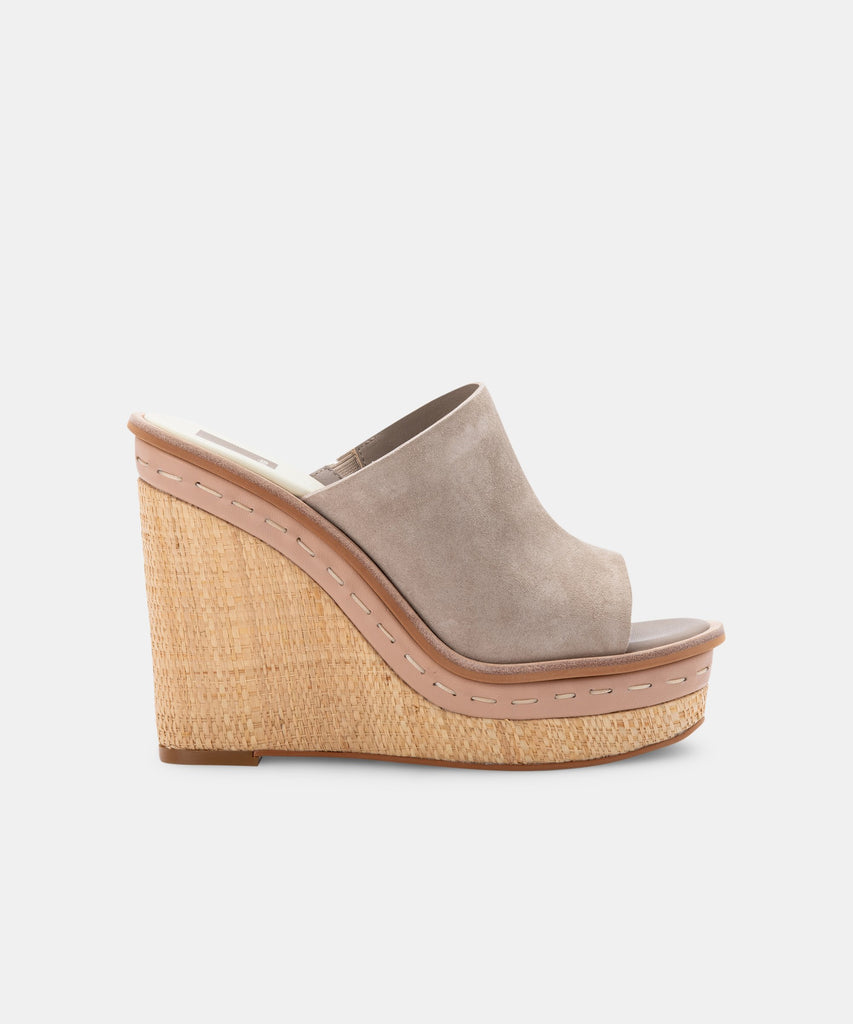 BONNY WEDGES IN ALMOND SUEDE -   Dolce Vita