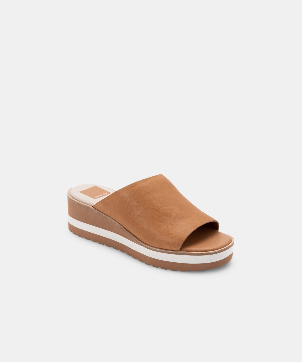FRETA WEDGES IN TAN LEATHER -   Dolce Vita
