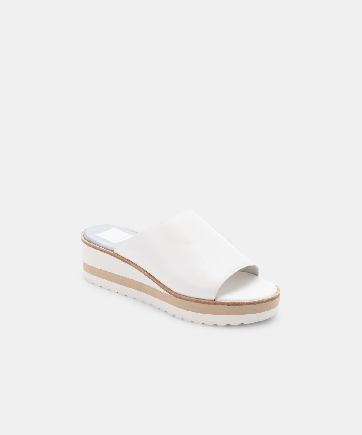 FRETA WEDGES IN WHITE LEATHER -   Dolce Vita