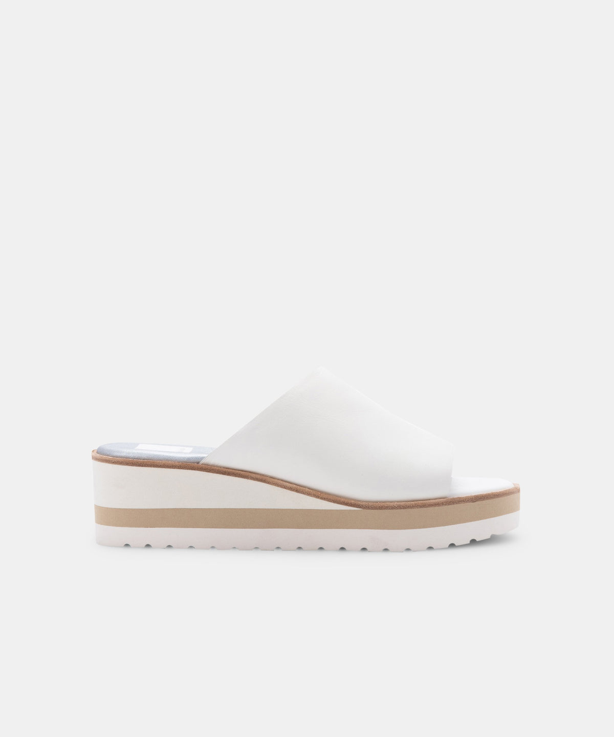 FRETA WEDGES IN WHITE LEATHER -   Dolce Vita